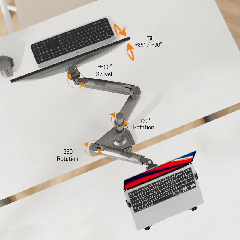 Monitor Arm Dual - حامل كمبيوتر محمول كومبو 2 في