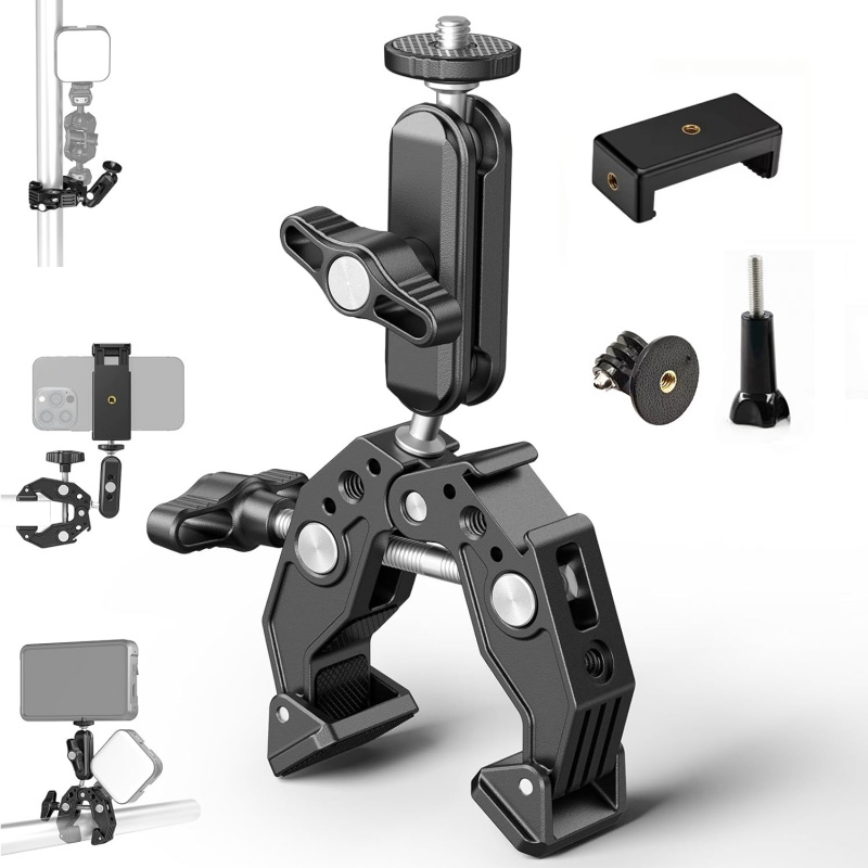 Monitor Arm Dual - مشبك ألومنيوم عالمي فائق التحمل مع