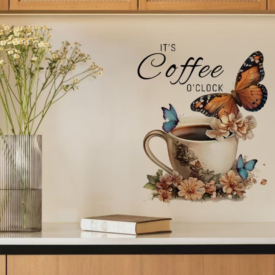 ملصقات PVC إبداعية بتصميم 'وقت - مراجعة Home Office Backdrop وسعره