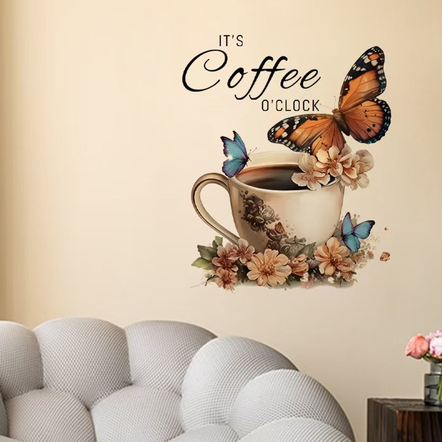 ملصقات PVC إبداعية بتصميم 'وقت - مراجعة Home Office Backdrop وسعره