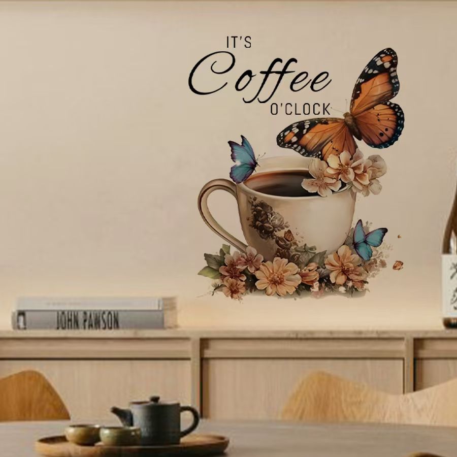 ملصقات PVC إبداعية بتصميم 'وقت - مراجعة Home Office Backdrop وسعره
