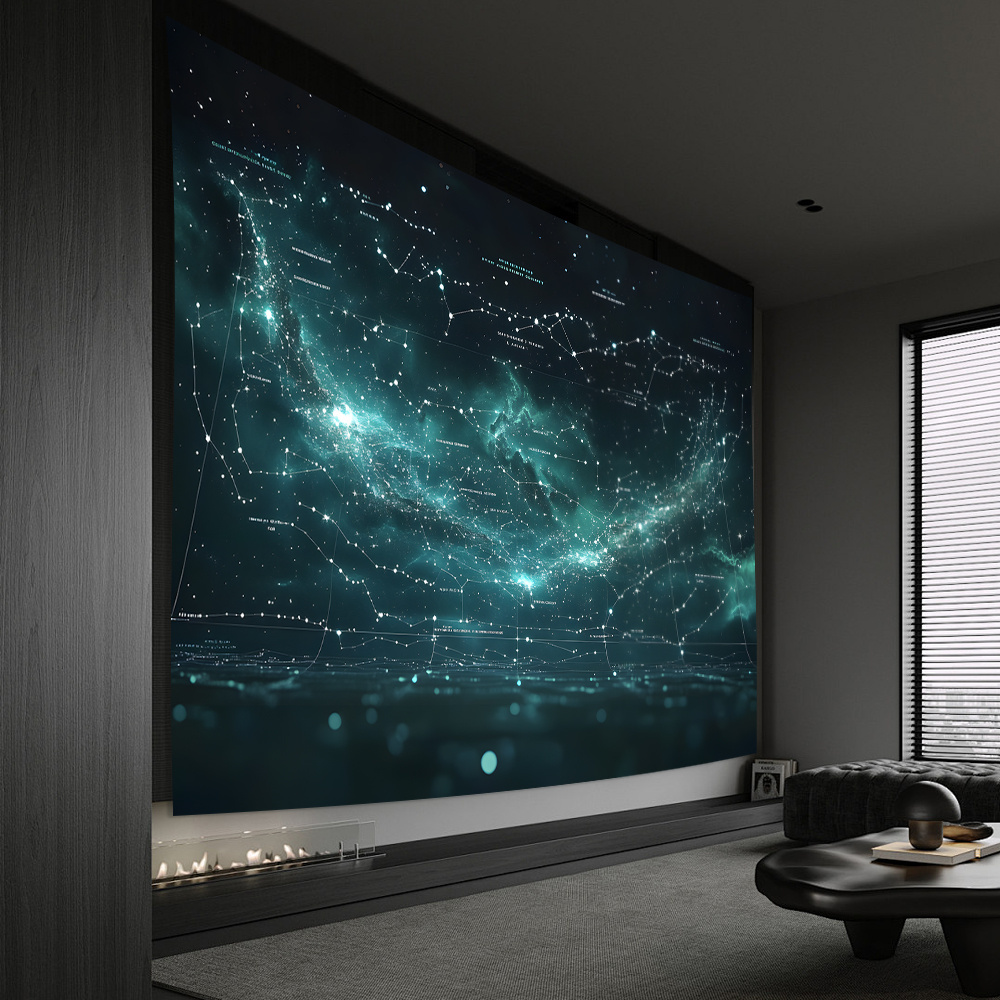 قماش خلفية ليلية مرصعة بالنجوم - مراجعة Home Office Backdrop وسعره