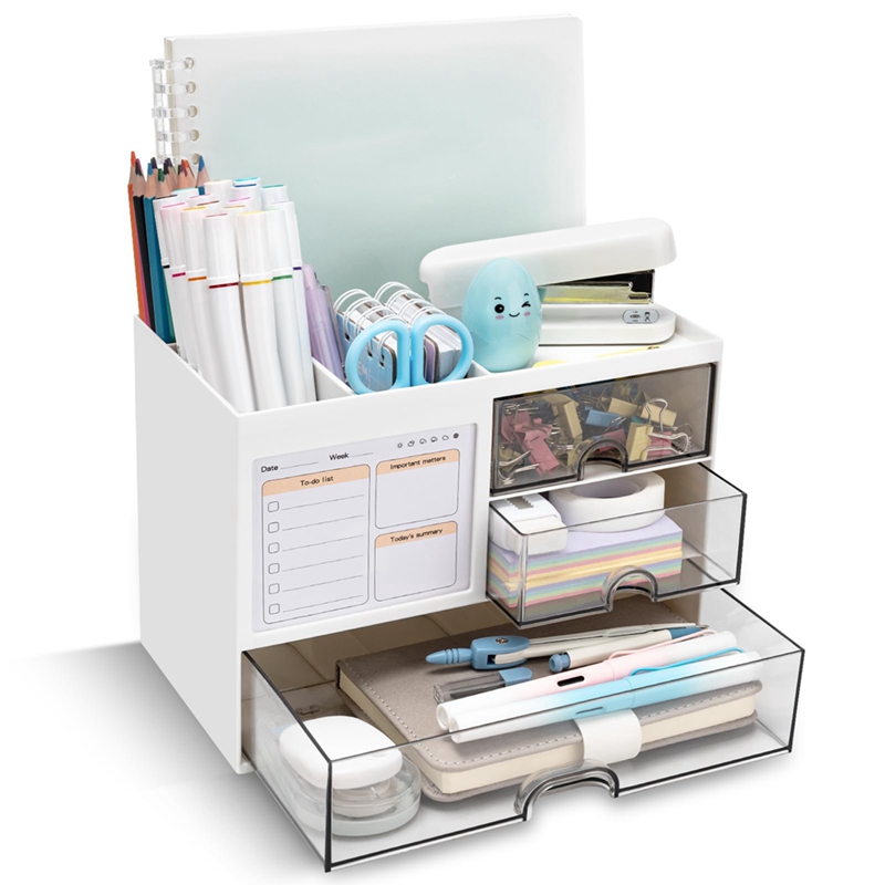 منظم مكتب بثلاثة أدراج، حامل أ - مراجعة Pen Holder Organizer وسعره