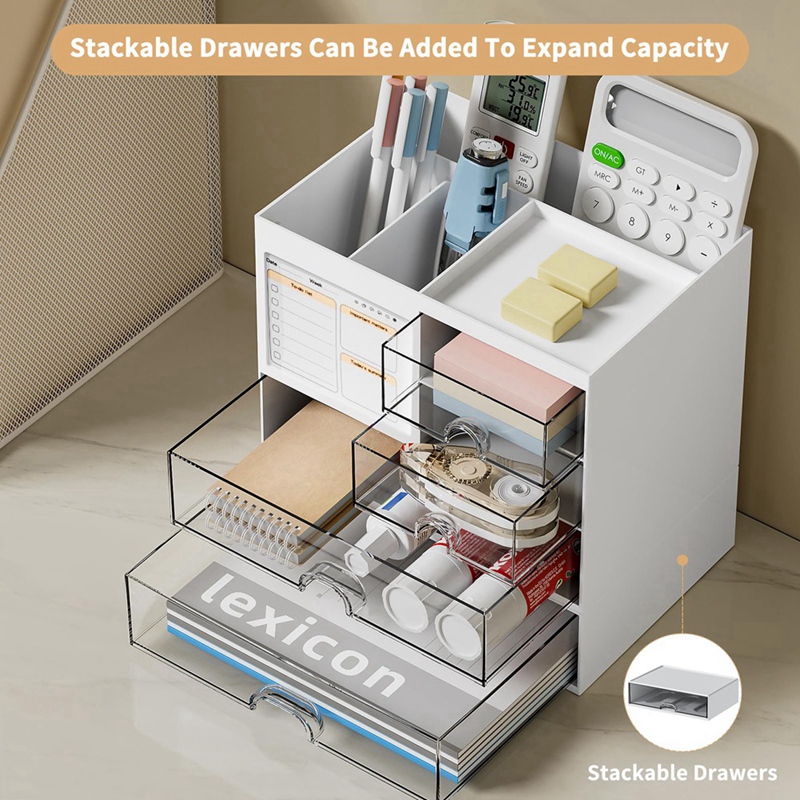 منظم مكتب بثلاثة أدراج، حامل أ - مراجعة Pen Holder Organizer وسعره