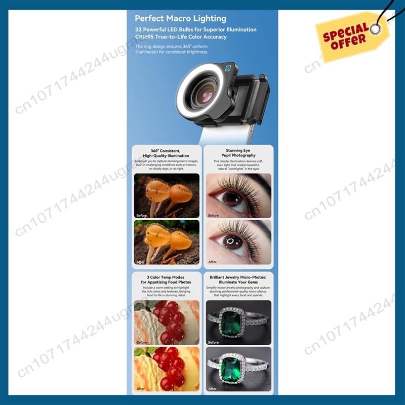 -A15I 10-20X عدسة تكبير ماكرو  - مراجعة Zoom Lighting Kit وسعره