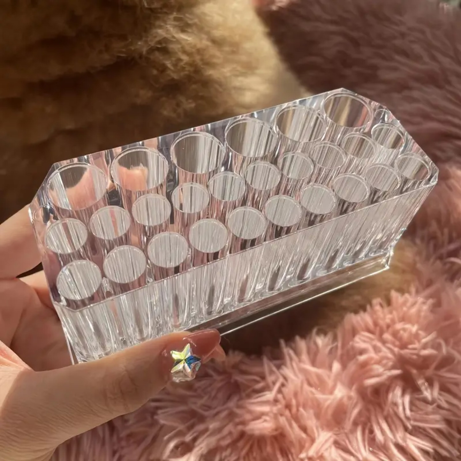 منظم فرش الأظافر الأكريليكية ب - مراجعة Pen Holder Organizer وسعره